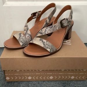 Snake skin sandals, never worn